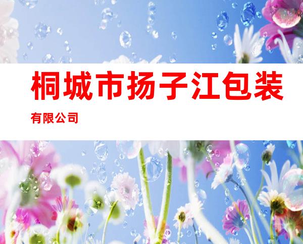 桐城市扬子江包装有限公司